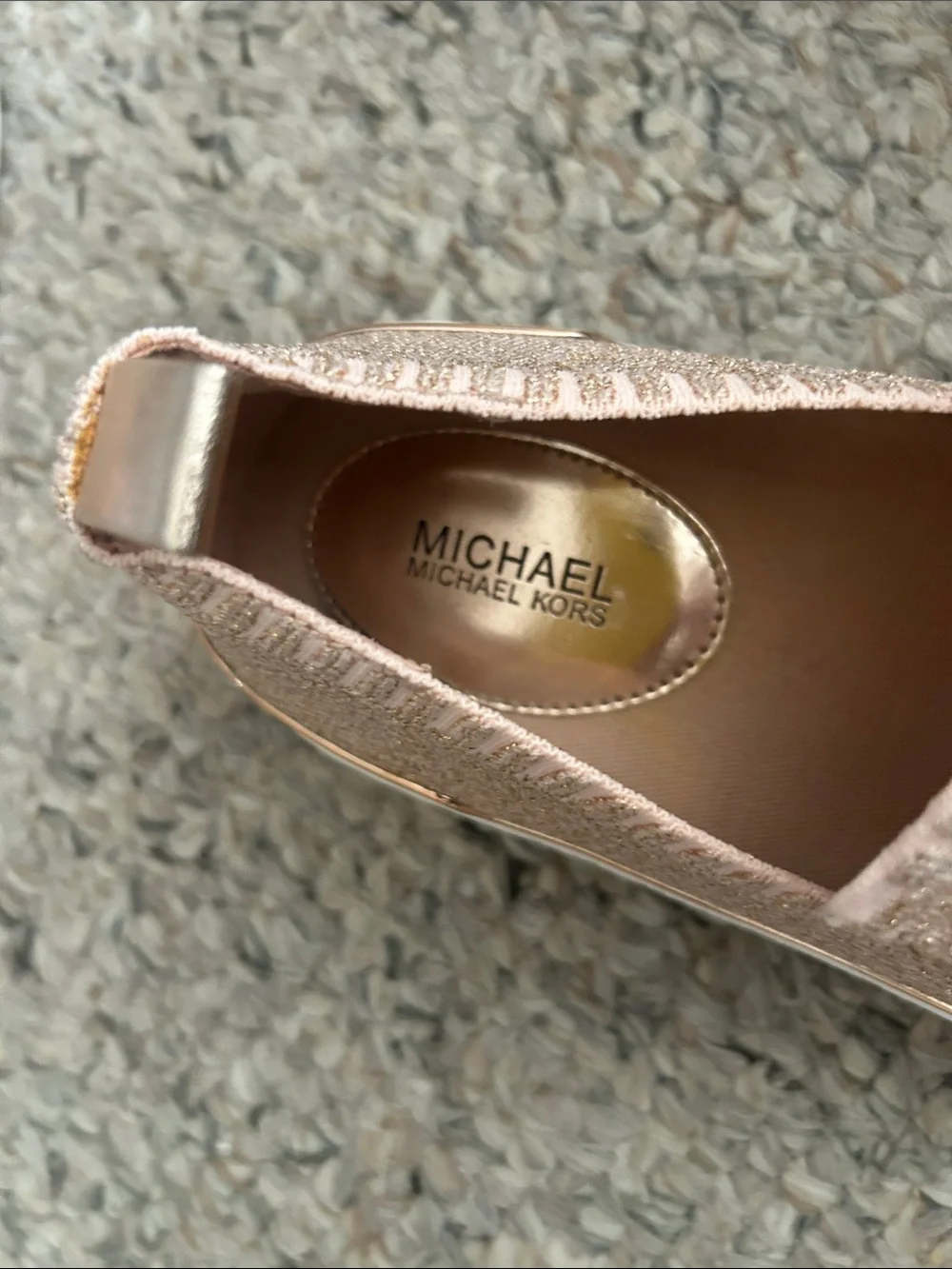 Slip-On Knit Sneakers in Rose Gold